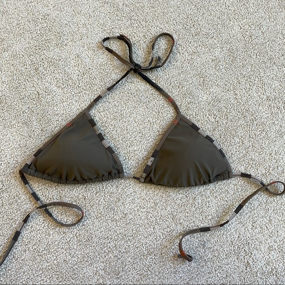 Burberry Other - Burberry olive plaid bikini swimsuit